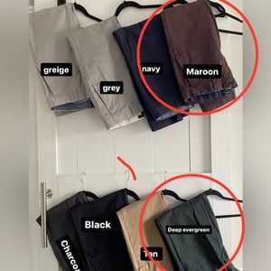 Custom listing - Banana republic Chinos Green and Maroon